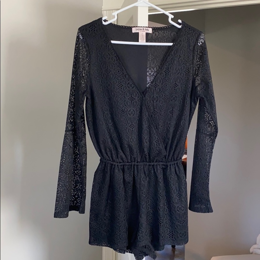 Women’s Black Lace Romper